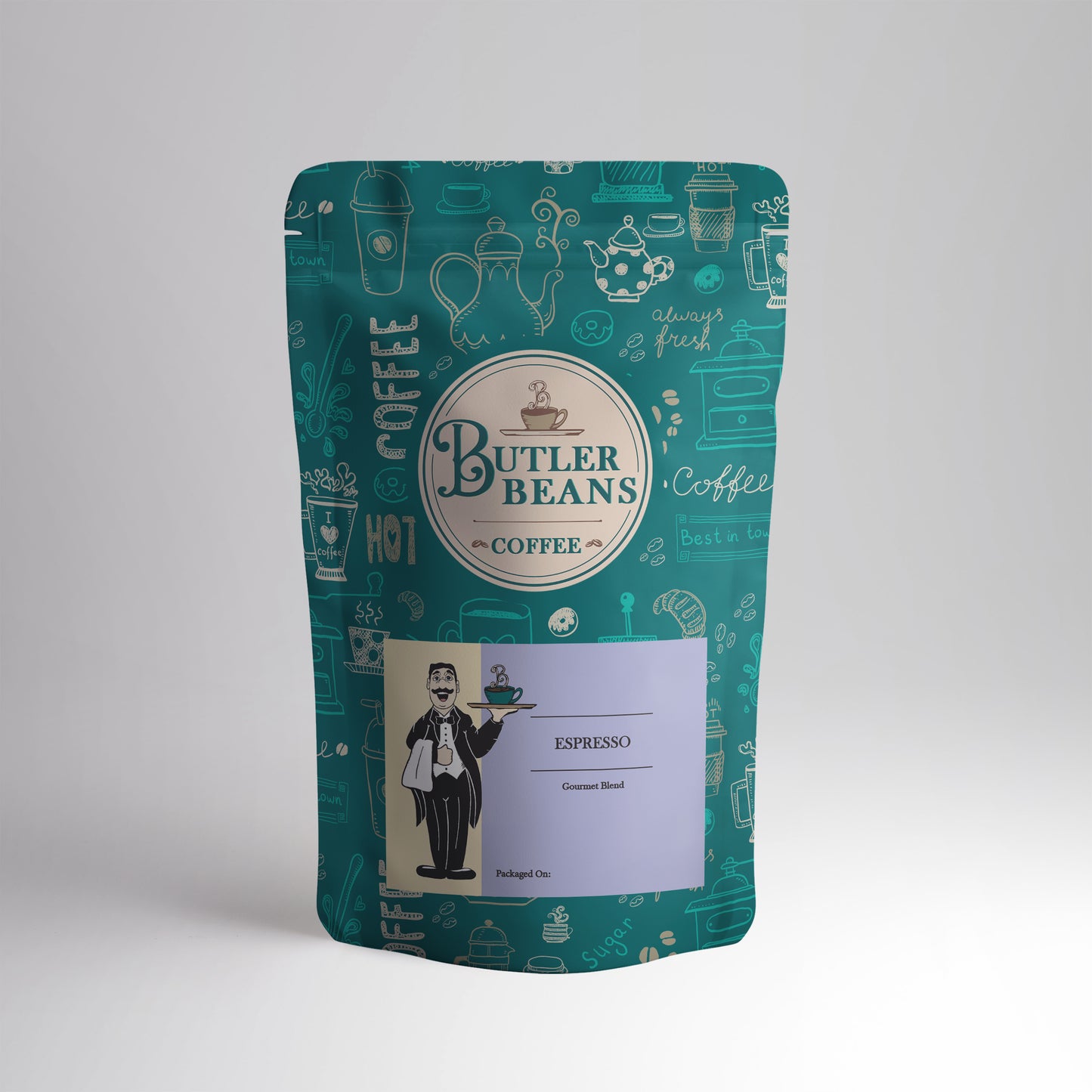 8 ounce bag of Butler Beans Espresso Blend