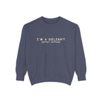 I'm a Delight (after coffee) Sweatshirt — Cozy Coffee Lover Pullover Merchandise Printify Denim S