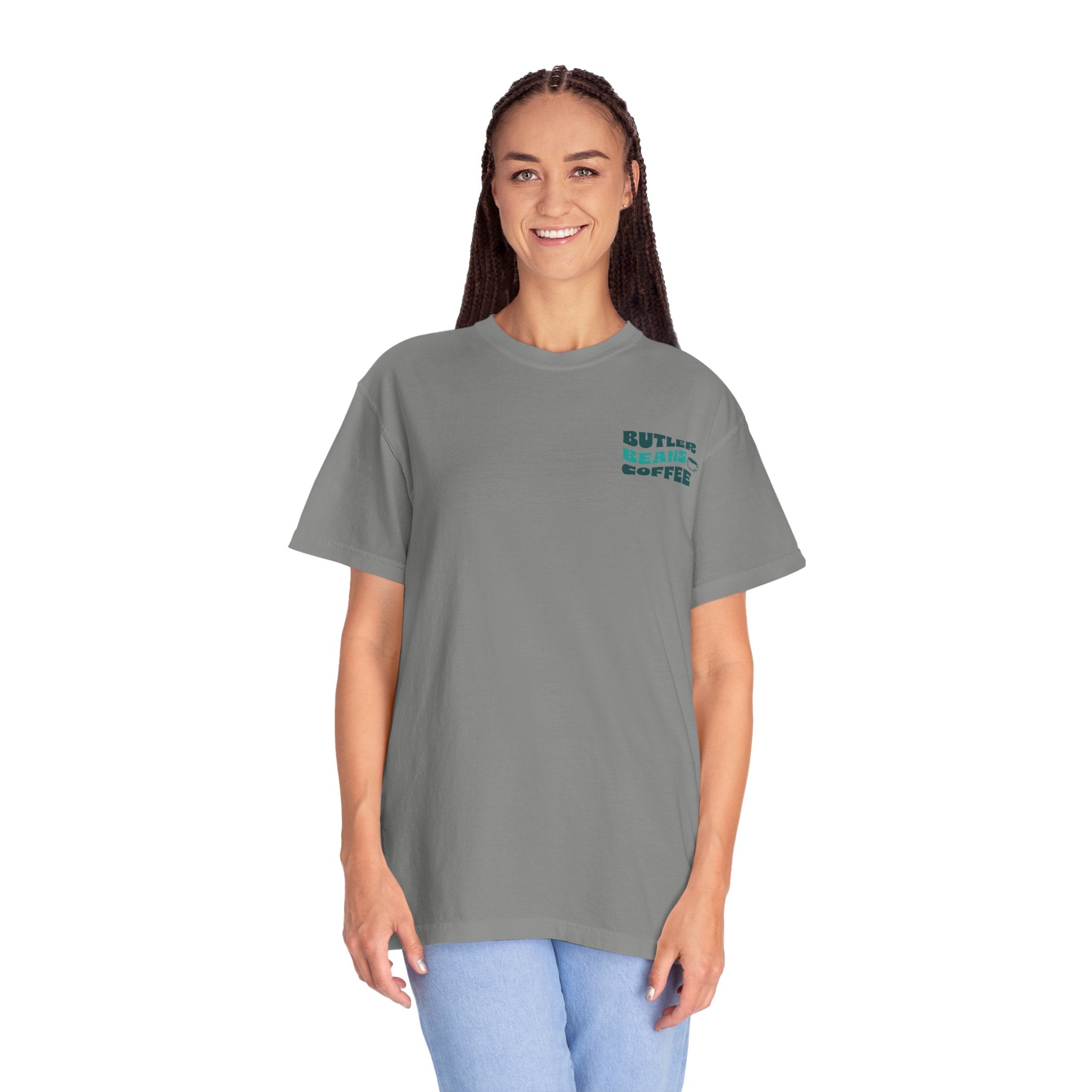 Coffee Shop T‑Shirt — 'Butler Beans Coffee' Retro Logo Tee Merchandise Printify