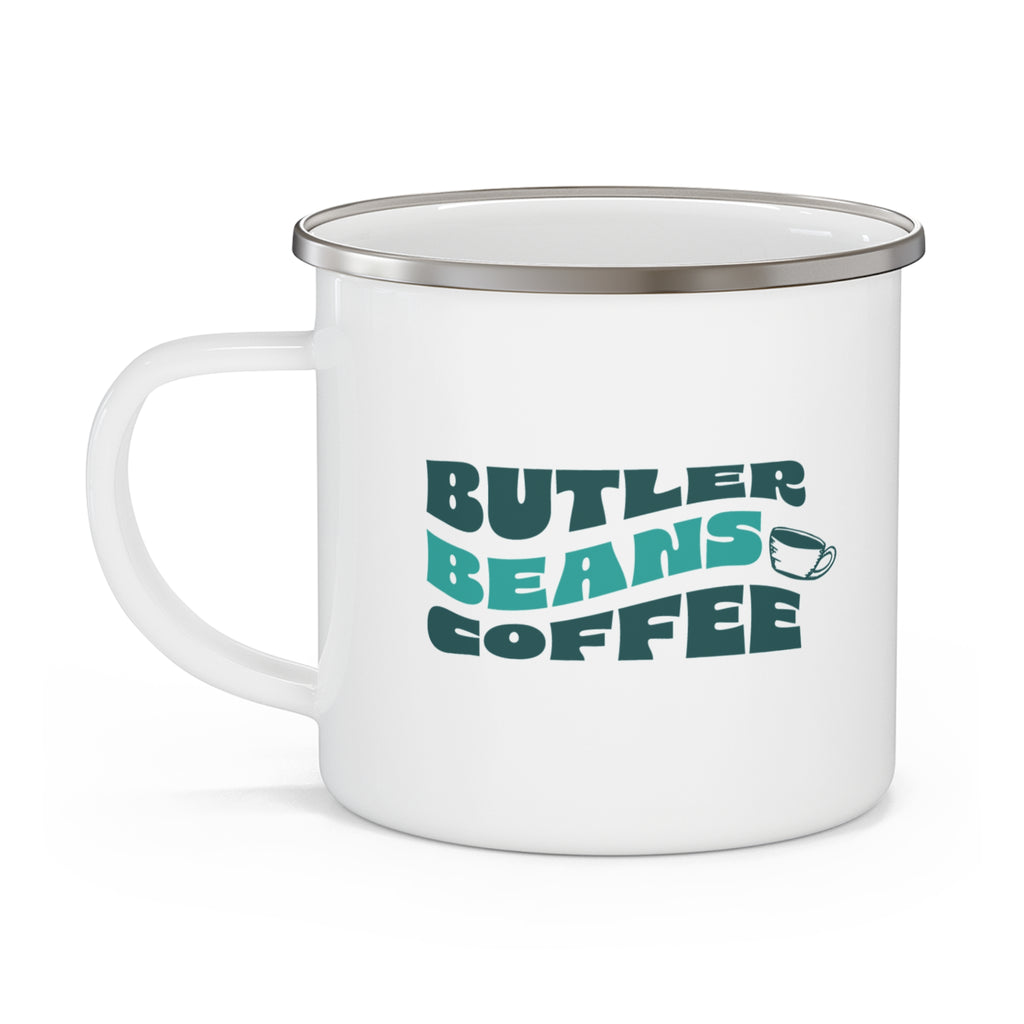 Butler Beans Camping Mug - Perfect for Coffee Lovers on Outdoor Adventures Merchandise Printify