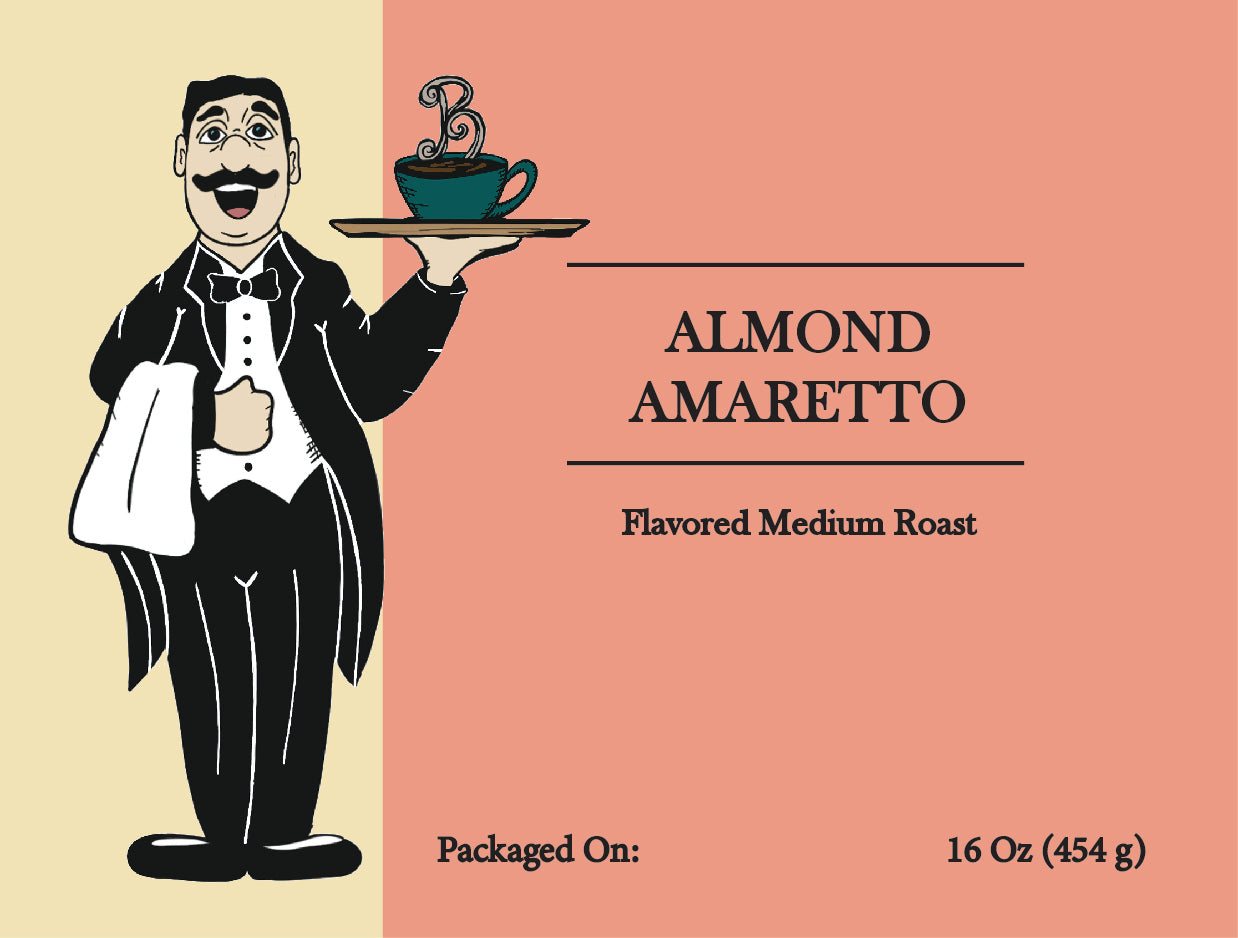 Almond Amaretto Flavored Coffee – Reminiscent of Grandma's Kitchen at Christmas | Butler Beans Coffee Butler Beans Coffee Regular Ground 16 ounces