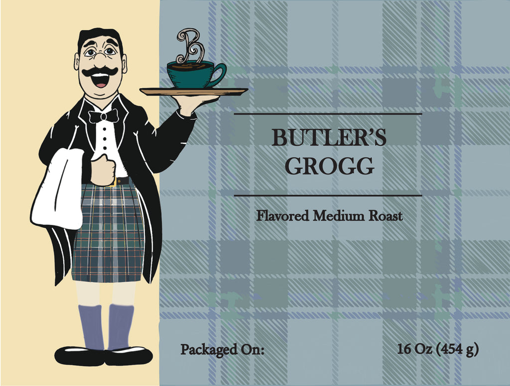 Butler's Grogg Flavored Coffee – Warm Pecan, Cinnamon & Brandy Notes | Butler Beans Coffee Butler Beans Coffee Regular Ground 16 ounces