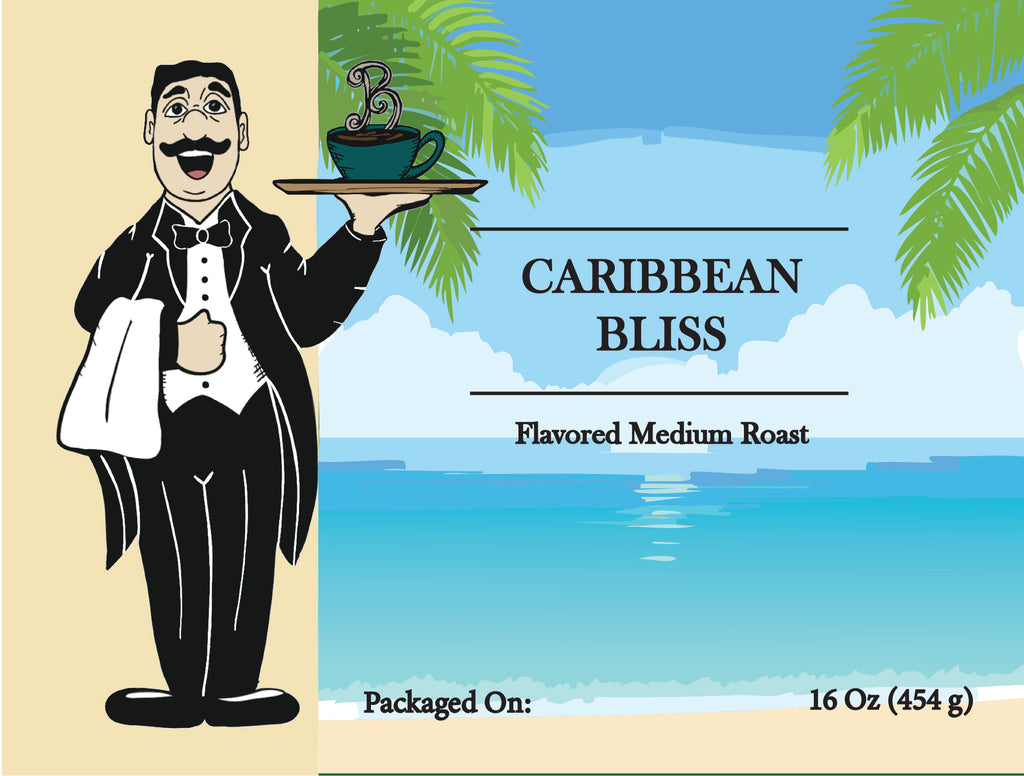 Caribbean Bliss Flavored Coffee – Caramel, Vanilla & Kahlúa | Butler Beans Coffee Butler Beans Coffee Regular Ground 16 ounces