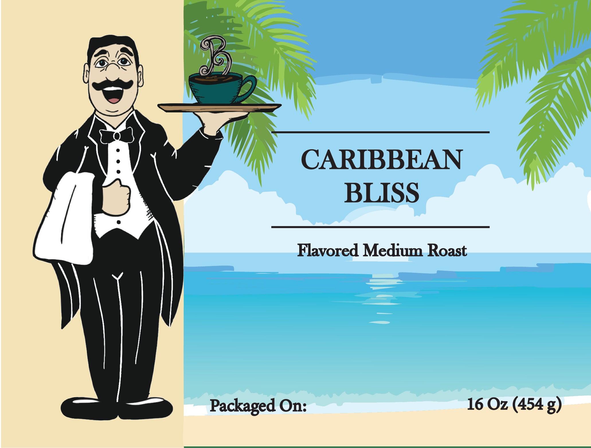 Caribbean Bliss Flavored Coffee – Caramel, Vanilla & Kahlúa | Butler Beans Coffee Butler Beans Coffee Regular Ground 16 ounces
