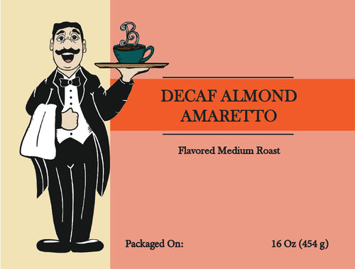 Almond Amaretto Flavored Coffee – Reminiscent of Grandma's Kitchen at Christmas | Butler Beans Coffee Butler Beans Coffee Decaffeinated Ground 16 ounces