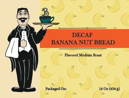 Banana Nut Bread Flavored Coffee – Warm, Sweet & Nutty | Butler Beans Coffee Butler Beans Coffee Decaffeinated Ground 16 ounces