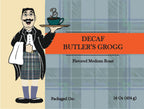 Butler's Grogg Flavored Coffee – Warm Pecan, Cinnamon & Brandy Notes | Butler Beans Coffee Butler Beans Coffee Decaffeinated Ground 16 ounces