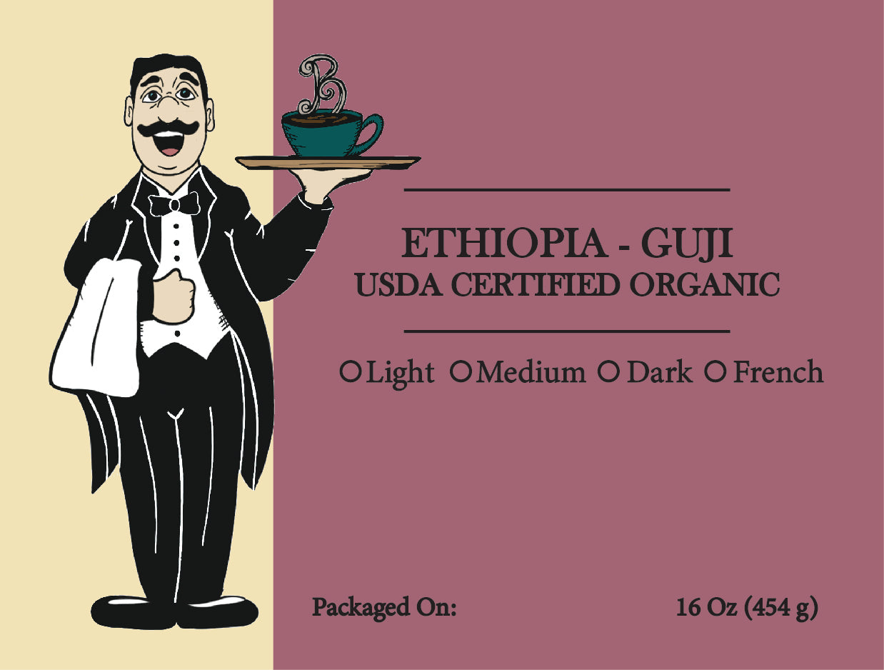 Ethiopia Guji Organic Coffee – Bright, Fruity, Fresh Roasted | Butler Beans Coffee Butler Beans Coffee Light Ground 16 ounces