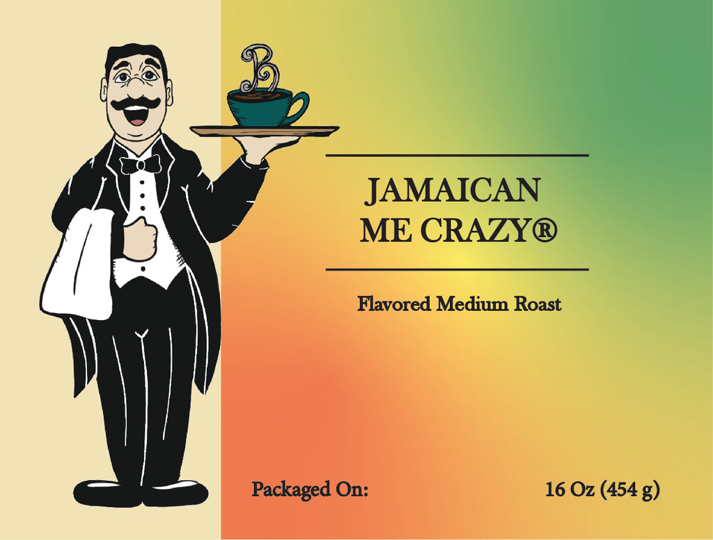 Jamaican Me Crazy® Flavored Coffee – Caramel, Vanilla & Kahlúa | Butler Beans Coffee Butler Beans Coffee Regular Whole Bean 16 ounces