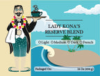 Lady Kona’s Reserve Blend – Smooth Hawaiian-Inspired Coffee | Butler Beans Coffee Butler Beans Coffee Light Ground 16 ounces