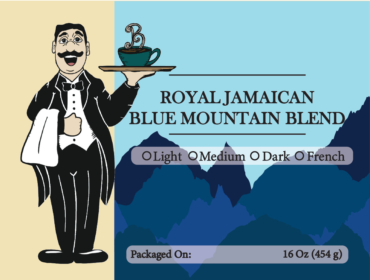 Royal Jamaican Blue Mountain Blend Coffee – Smooth, Balanced, Premium | Butler Beans Coffee Butler Beans Coffee Light Ground 16 ounces
