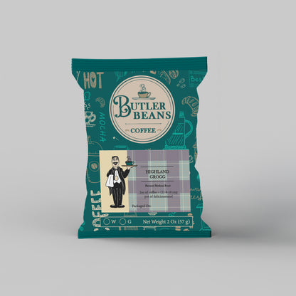 Highland Grogg Flavored Coffee – Butterscotch, Vanilla & Bourbon Aroma | Butler Beans