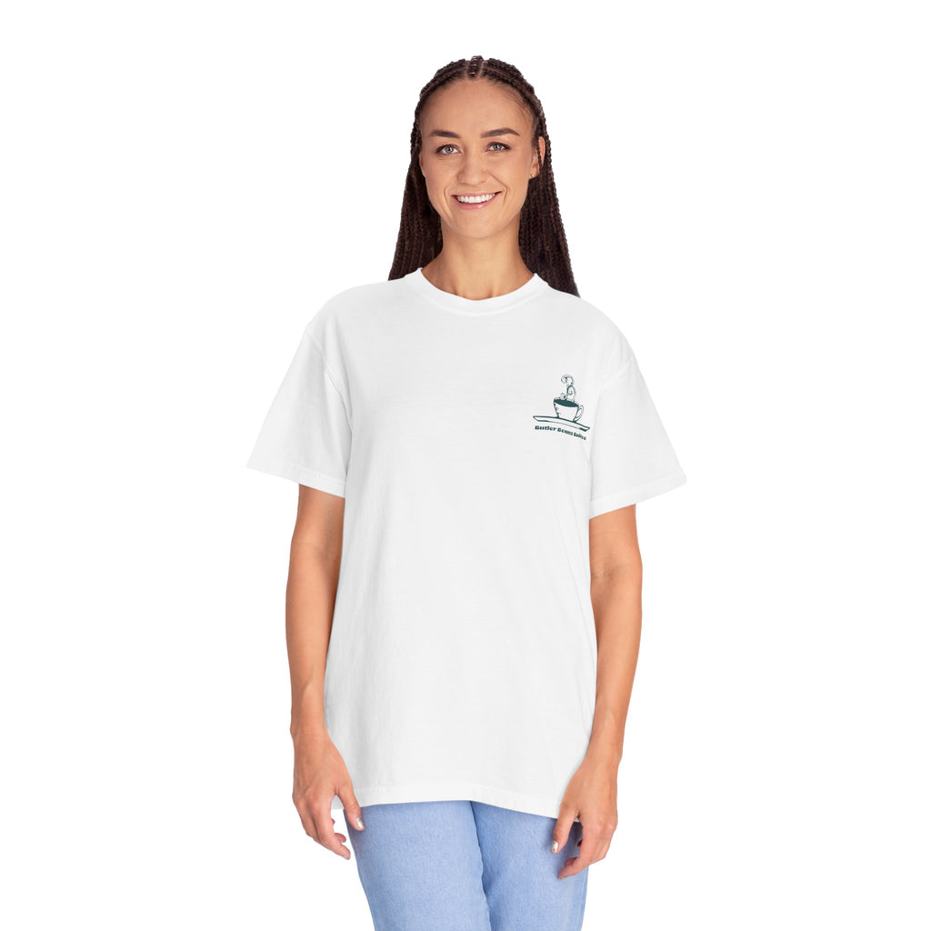 Coffee Addicts Club T-Shirt | Butler Beans Coffee T-Shirt Printify