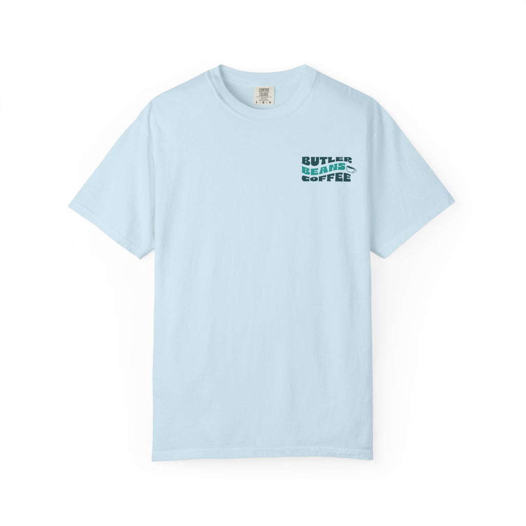 Coffee Shop T‑Shirt — 'Butler Beans Coffee' Retro Logo Tee Merchandise Printify Chambray S