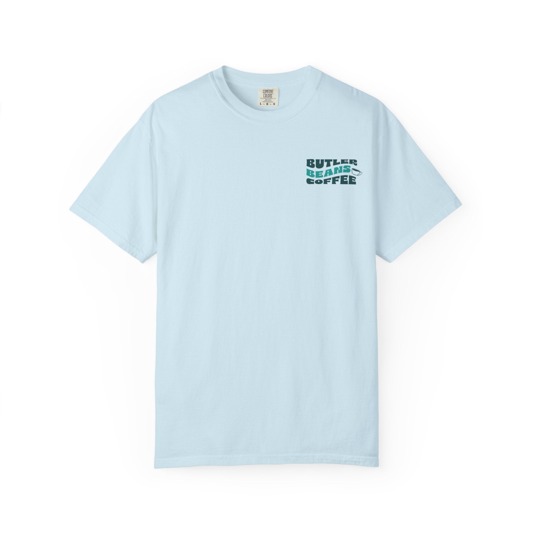 Coffee Shop T‑Shirt — 'Butler Beans Coffee' Retro Logo Tee Merchandise Printify Chambray S