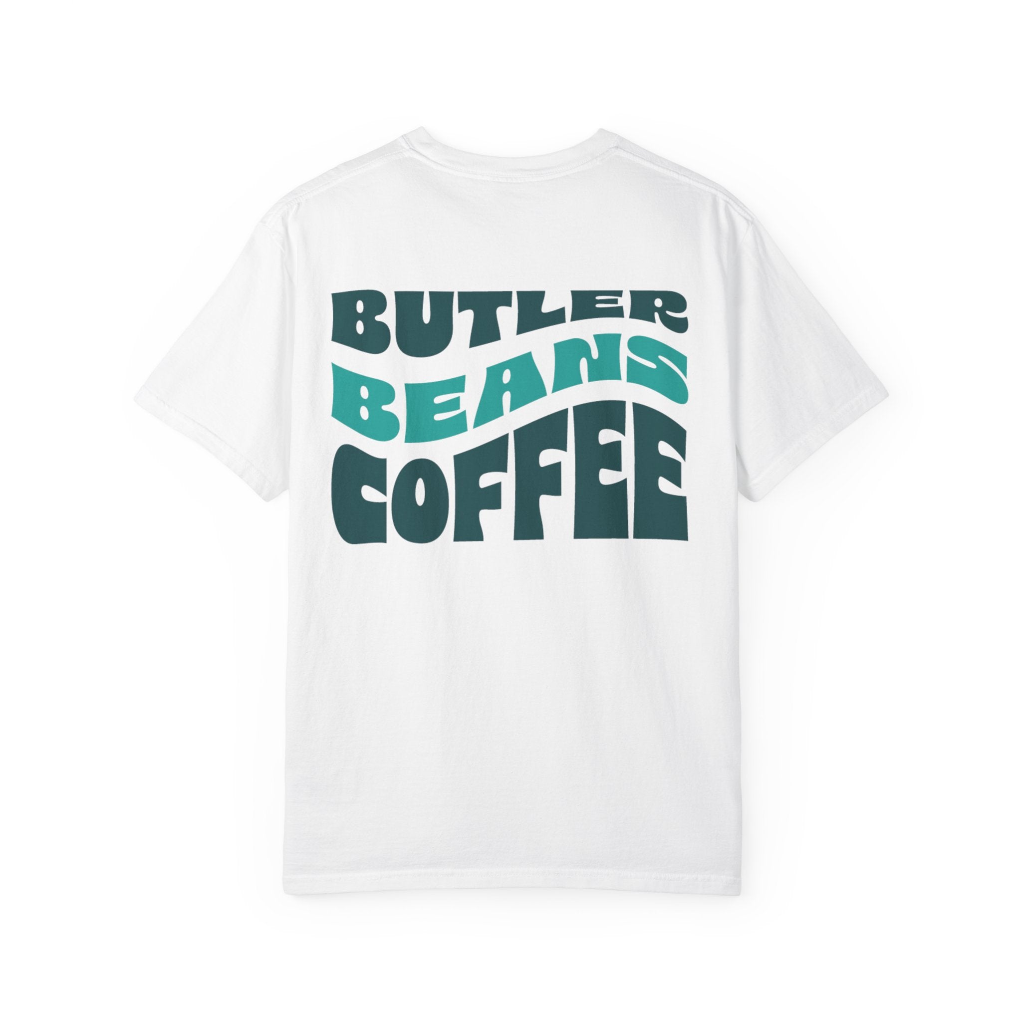 Coffee Shop T‑Shirt — 'Butler Beans Coffee' Retro Logo Tee Merchandise Printify White S