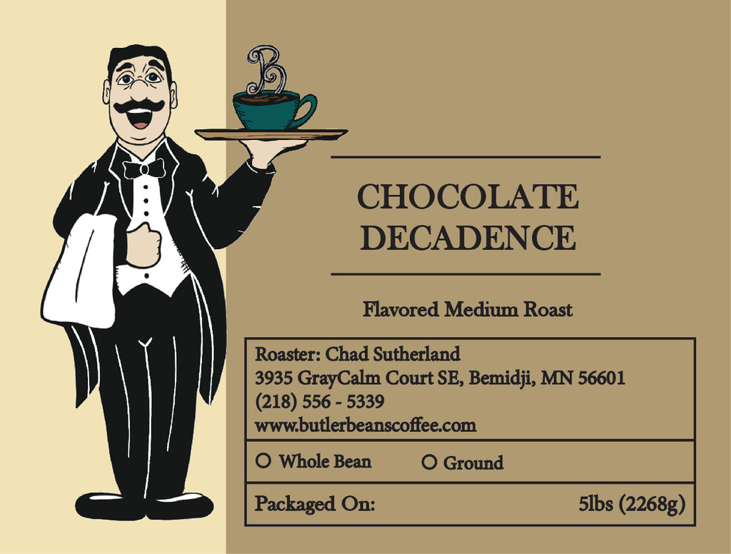 Chocolate Decadence Flavored Coffee – Rich, Fudgy & Fresh Roasted | Butler Beans