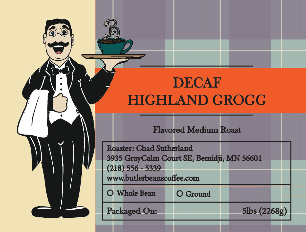 Highland Grogg Flavored Coffee – Butterscotch, Vanilla & Bourbon Aroma | Butler Beans
