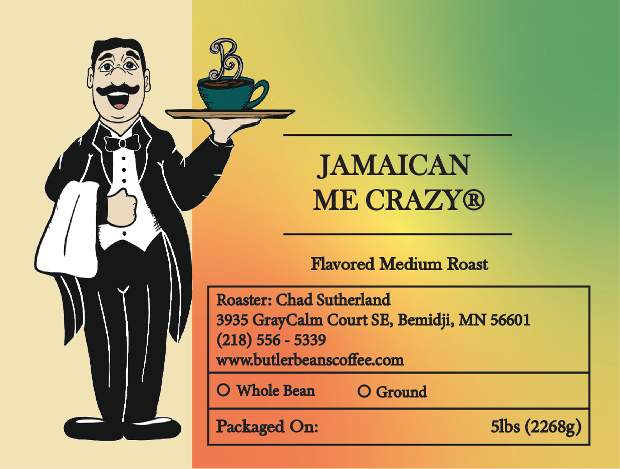 Jamaican Me Crazy® Flavored Coffee – Caramel, Vanilla & Kahlúa | Butler Beans