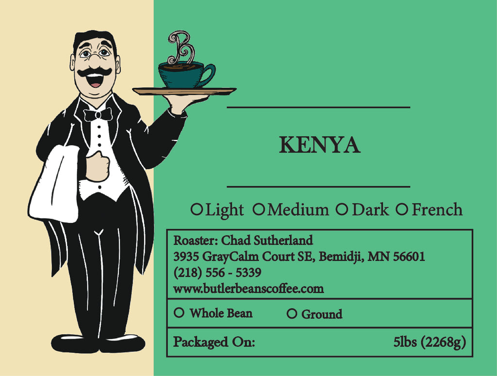 Kenya Coffee – Bright, Fruity & Complex Single Origin | Butler Beans Coffee Butler Beans Coffee Light Ground 5 LBS