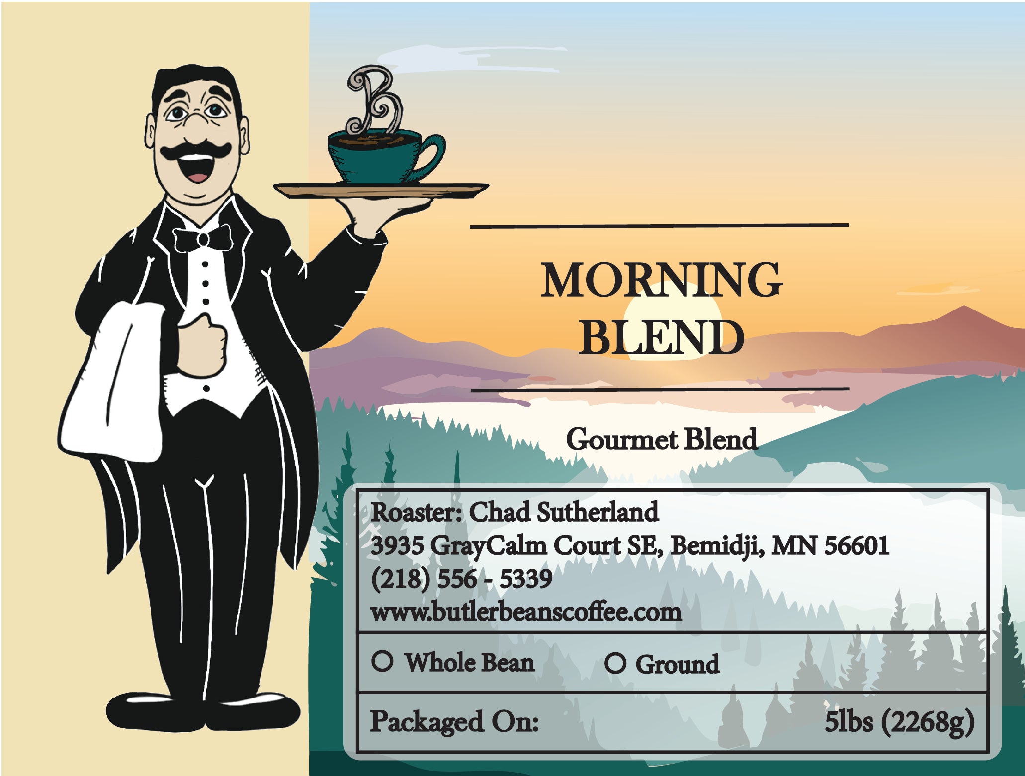 Morning Blend Coffee – Smooth, Balanced Daily Brew | Butler Beans Coffee Butler Beans Coffee Ground 5 LBS