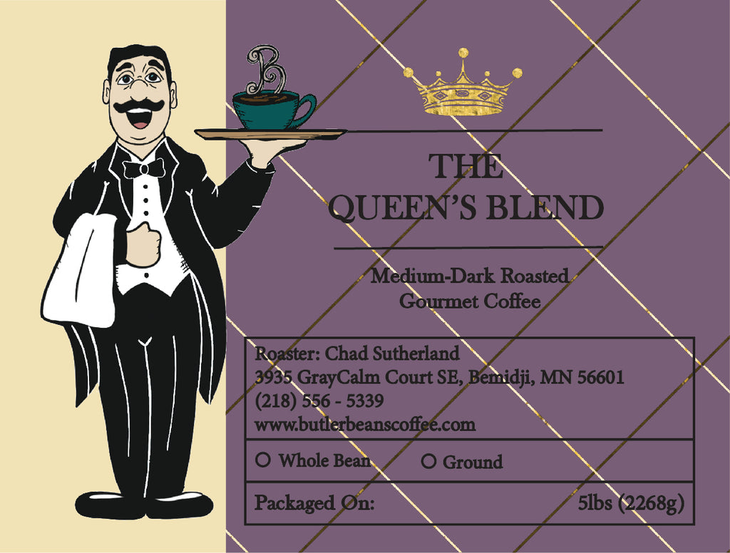 The Queen’s Blend Coffee – Premium Smooth Gourmet Blend | Butler Beans Coffee Butler Beans Coffee Ground 5 LBS