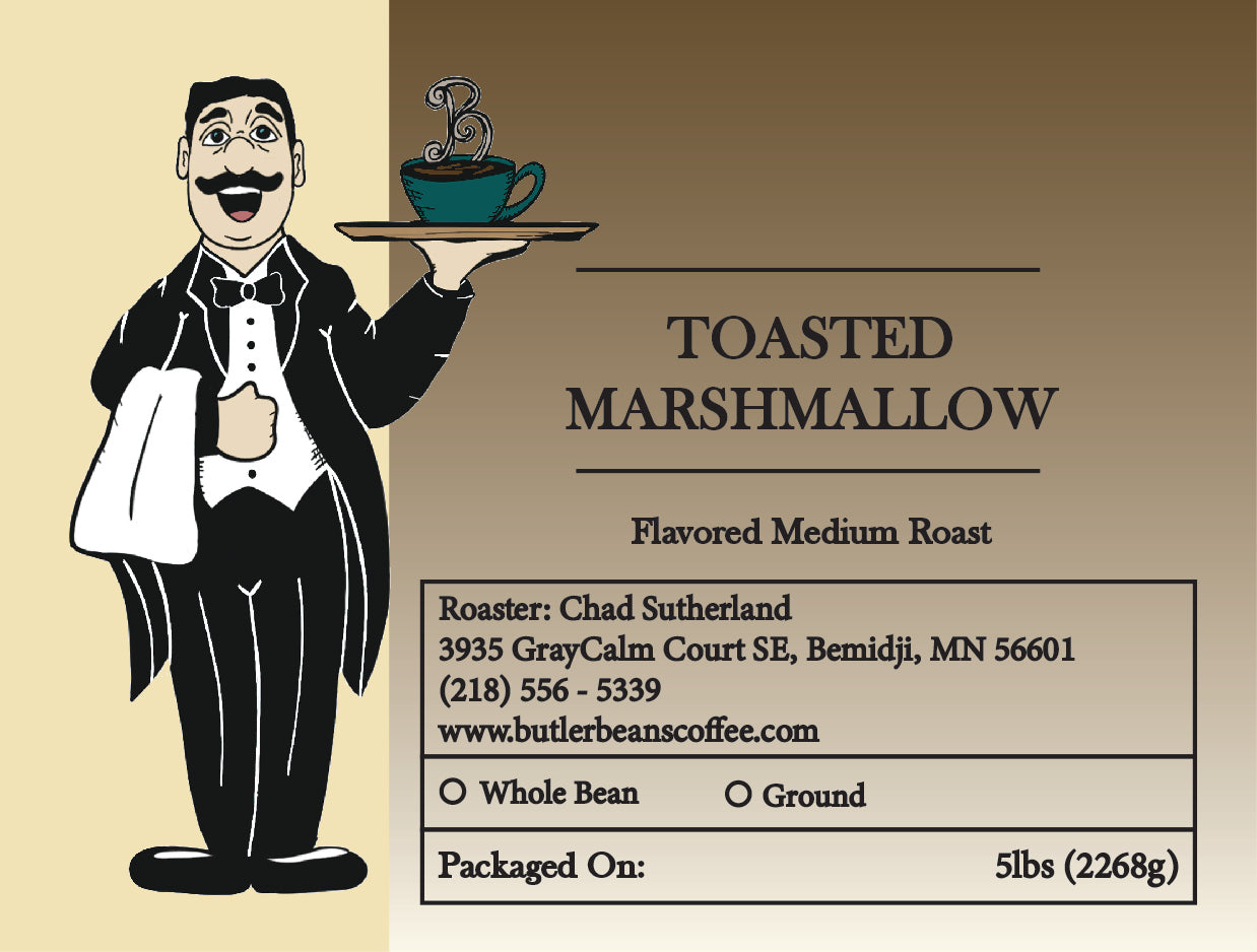 Toasted Marshmallow Flavored Coffee – Sweet Campfire Dessert Blend | Butler Beans