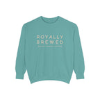 Royally Brewed Coffee Sweatshirt, Cozy Unisex Pullover, Perfect Gift for Coffee Lovers, Fall Fashion, Casual Wear, Cafe Outfit Merchandise Printify