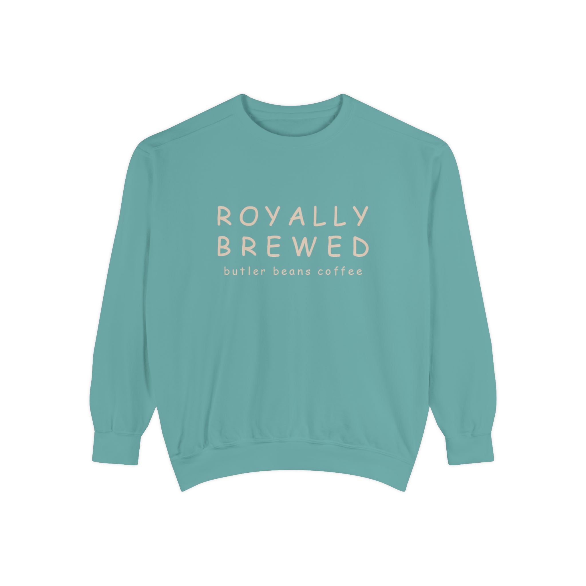 Royally Brewed Coffee Sweatshirt, Cozy Unisex Pullover, Perfect Gift for Coffee Lovers, Fall Fashion, Casual Wear, Cafe Outfit Merchandise Printify
