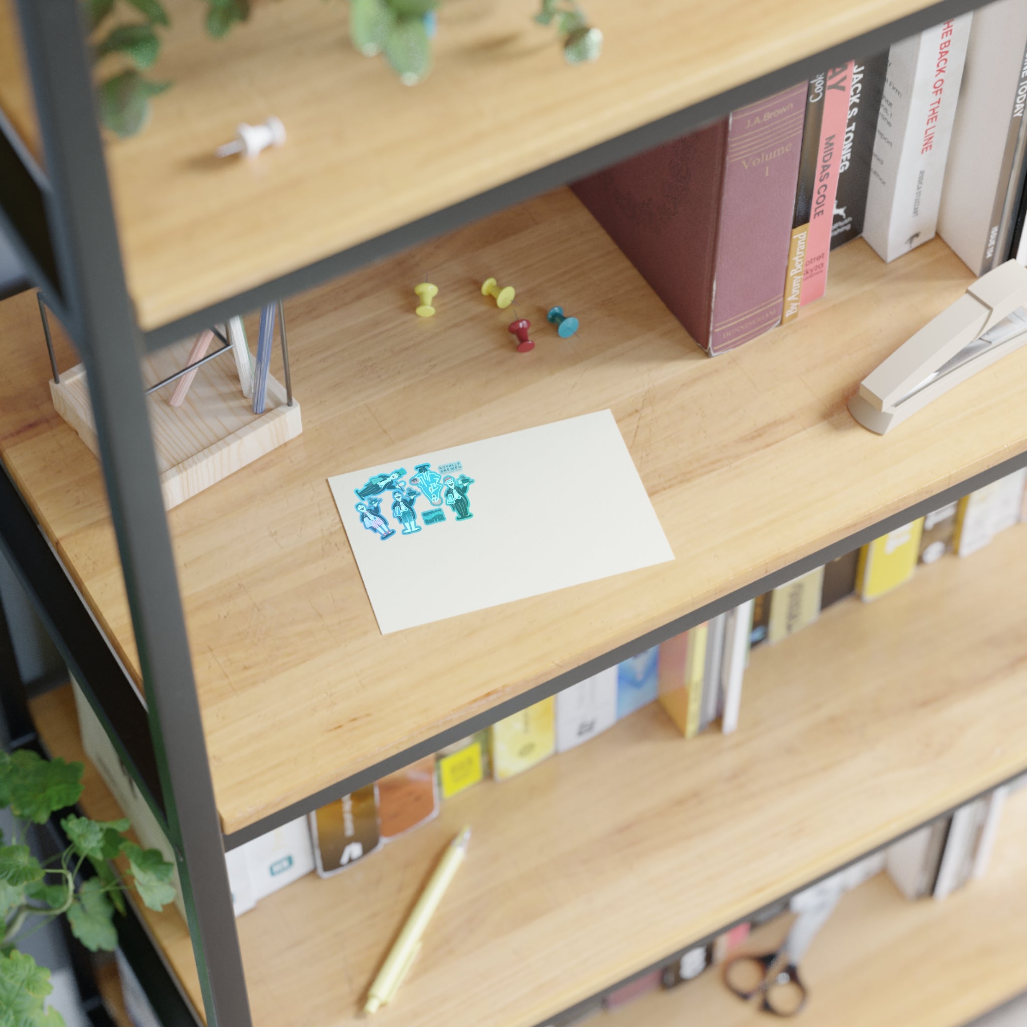 Barista Coffee Sticker Sheet — Cute Espresso Server Characters, 'But First Coffee' Decals Paper products Printify