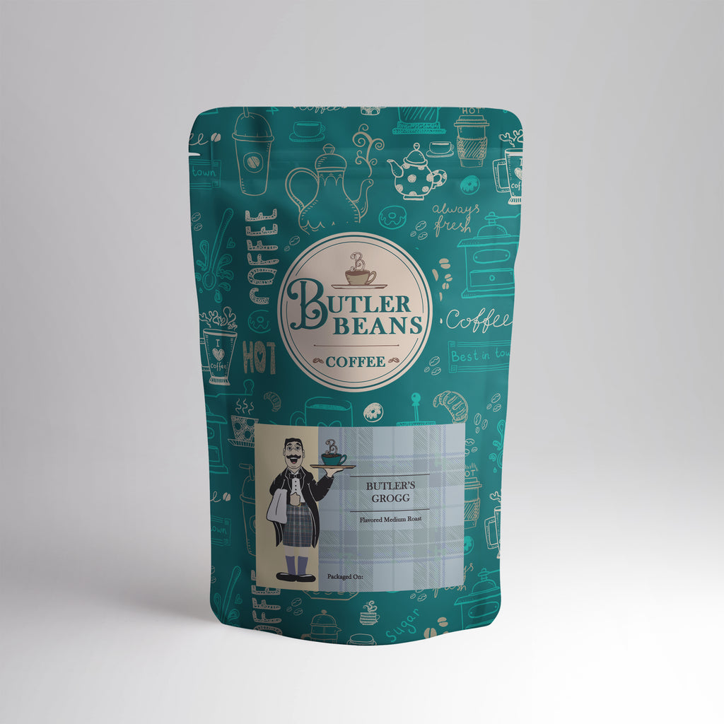Butler's Grogg Flavored Coffee – Warm Pecan, Cinnamon & Brandy Notes | Butler Beans Coffee Butler Beans Coffee