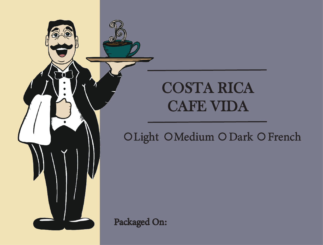 Costa Rica Café Vida Coffee – Bright, Clean, Fresh Roasted | Butler Beans