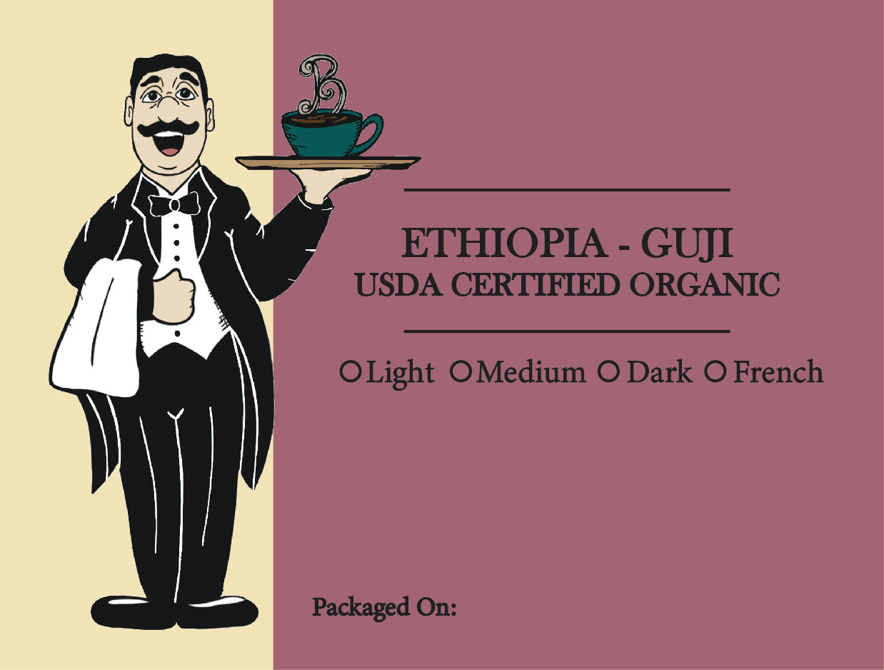 Ethiopia Guji Organic Coffee – Bright, Fruity, Fresh Roasted | Butler Beans Coffee Butler Beans Coffee Light Ground 8 ounces