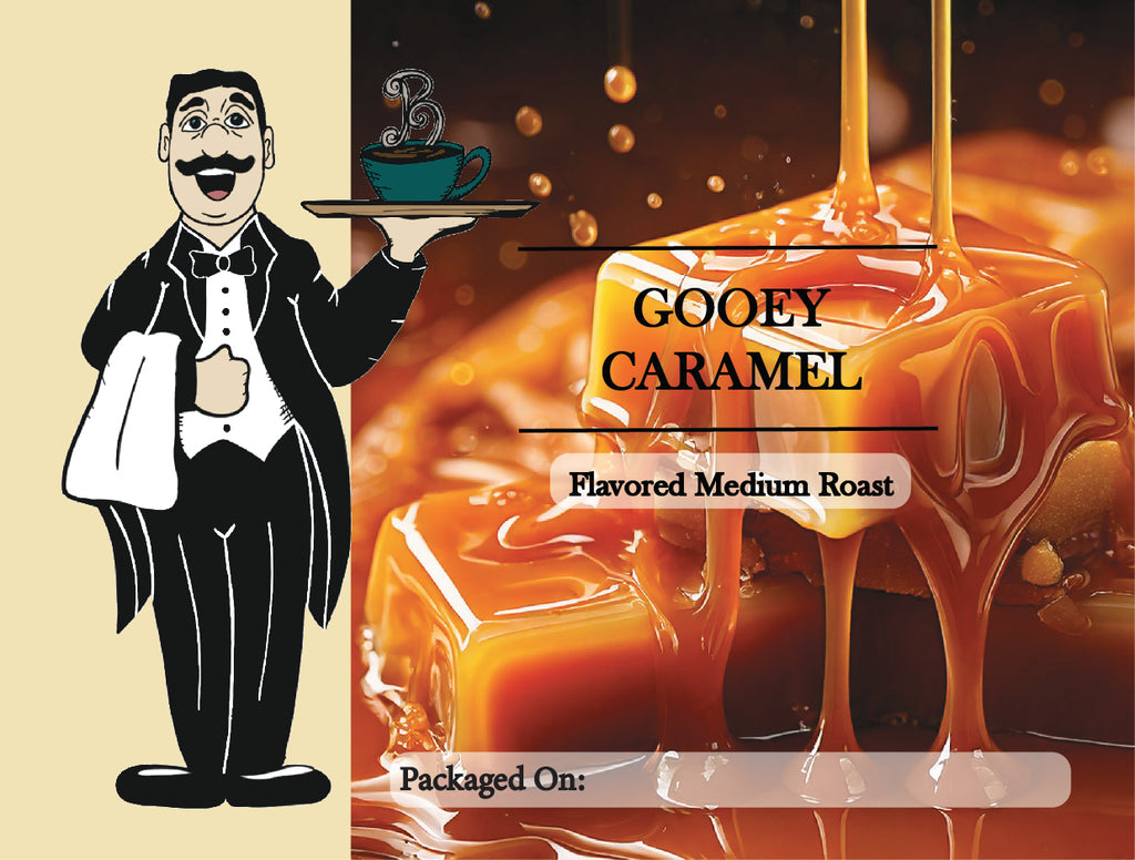 Gooey Caramel Flavored Coffee – Buttery, Creamy, and Smooth | Butler Beans Coffee Butler Beans Coffee Regular Ground 8 ounces