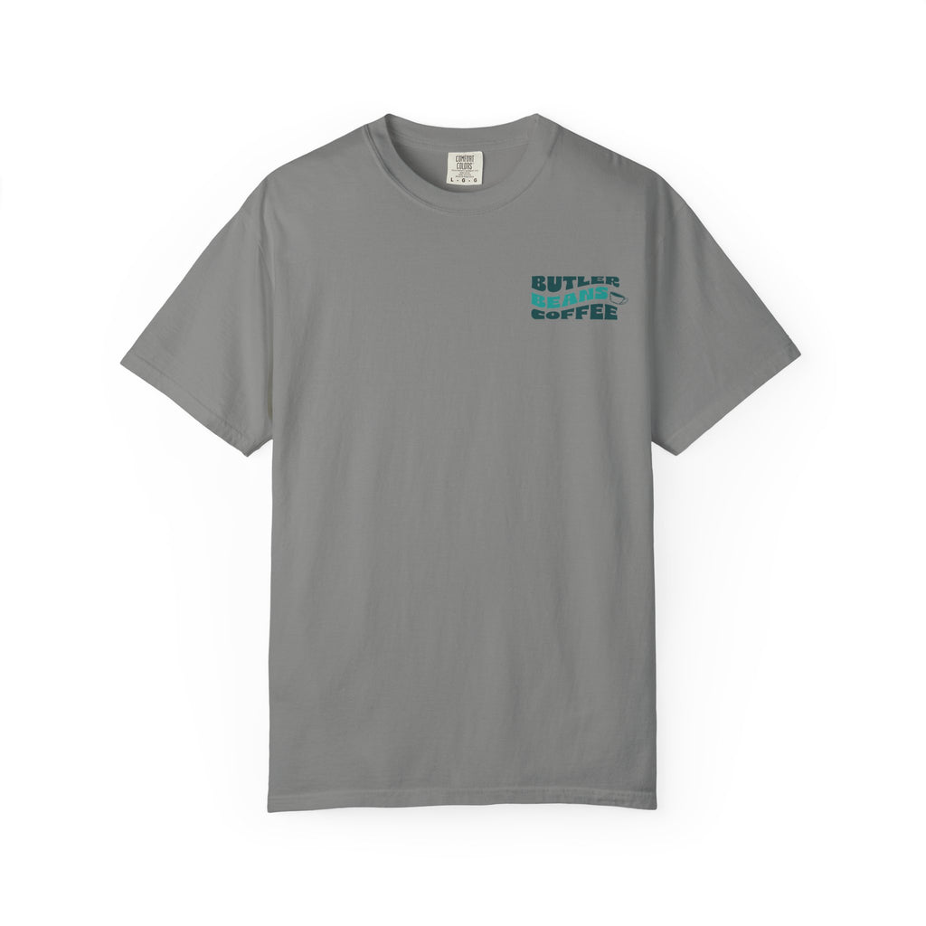 Coffee Shop T‑Shirt — 'Butler Beans Coffee' Retro Logo Tee Merchandise Printify Granite S