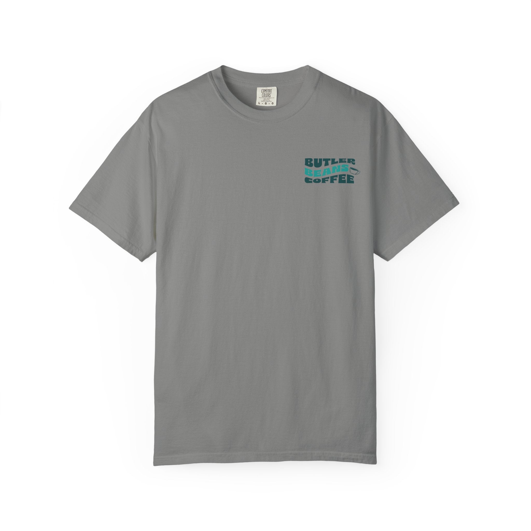 Coffee Shop T‑Shirt — 'Butler Beans Coffee' Retro Logo Tee Merchandise Printify Granite S