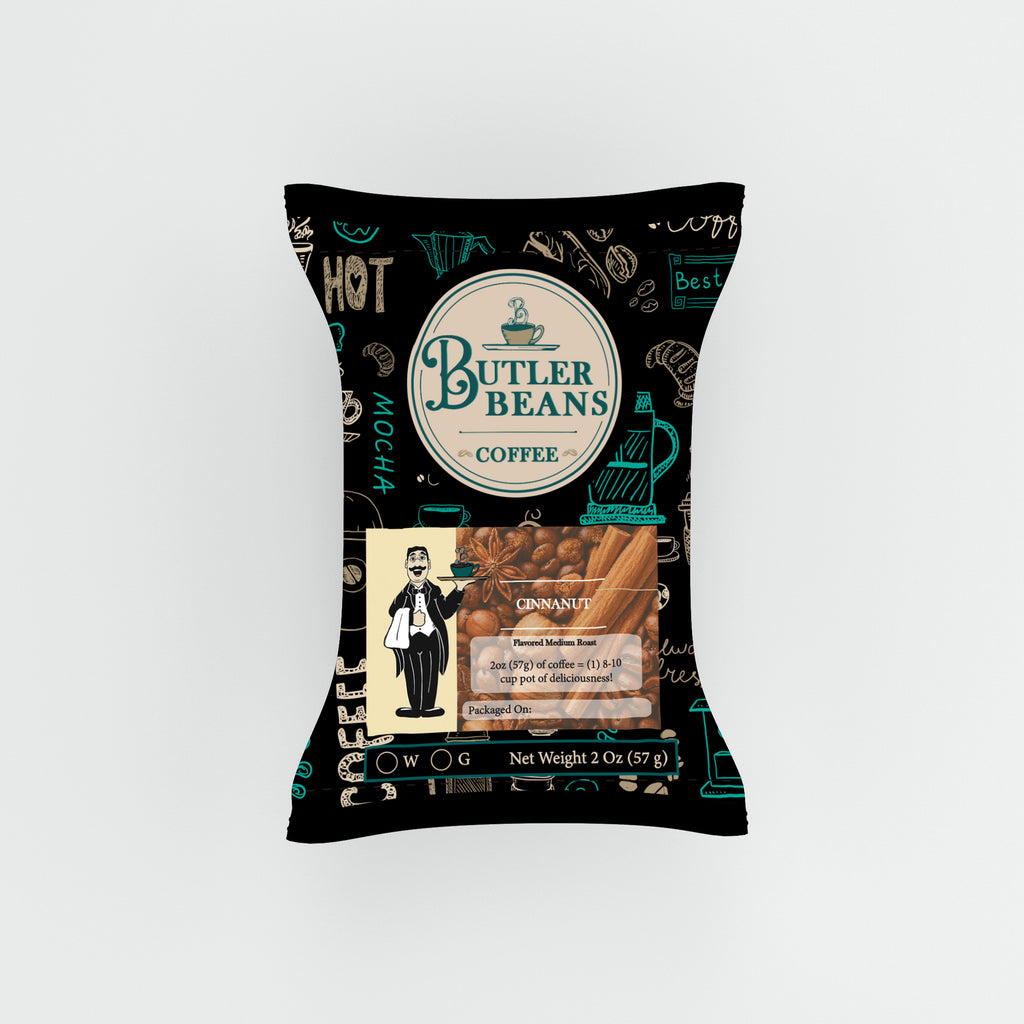CinnaNut Flavored Coffee – Nutty Roasted Flavor with a Dash of Cinnamon | Fresh Roasted | Butler Beans Coffee Butler Beans Coffee