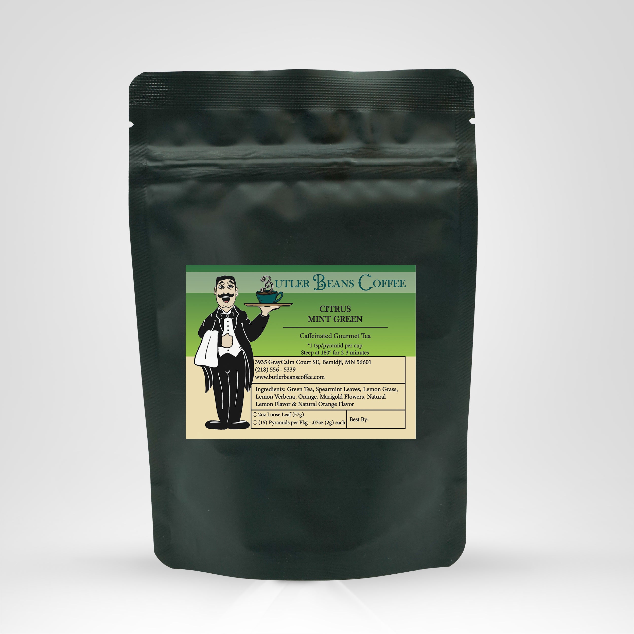 Citrus Mint Green Tea Tea & Infusions Butler Beans Coffee