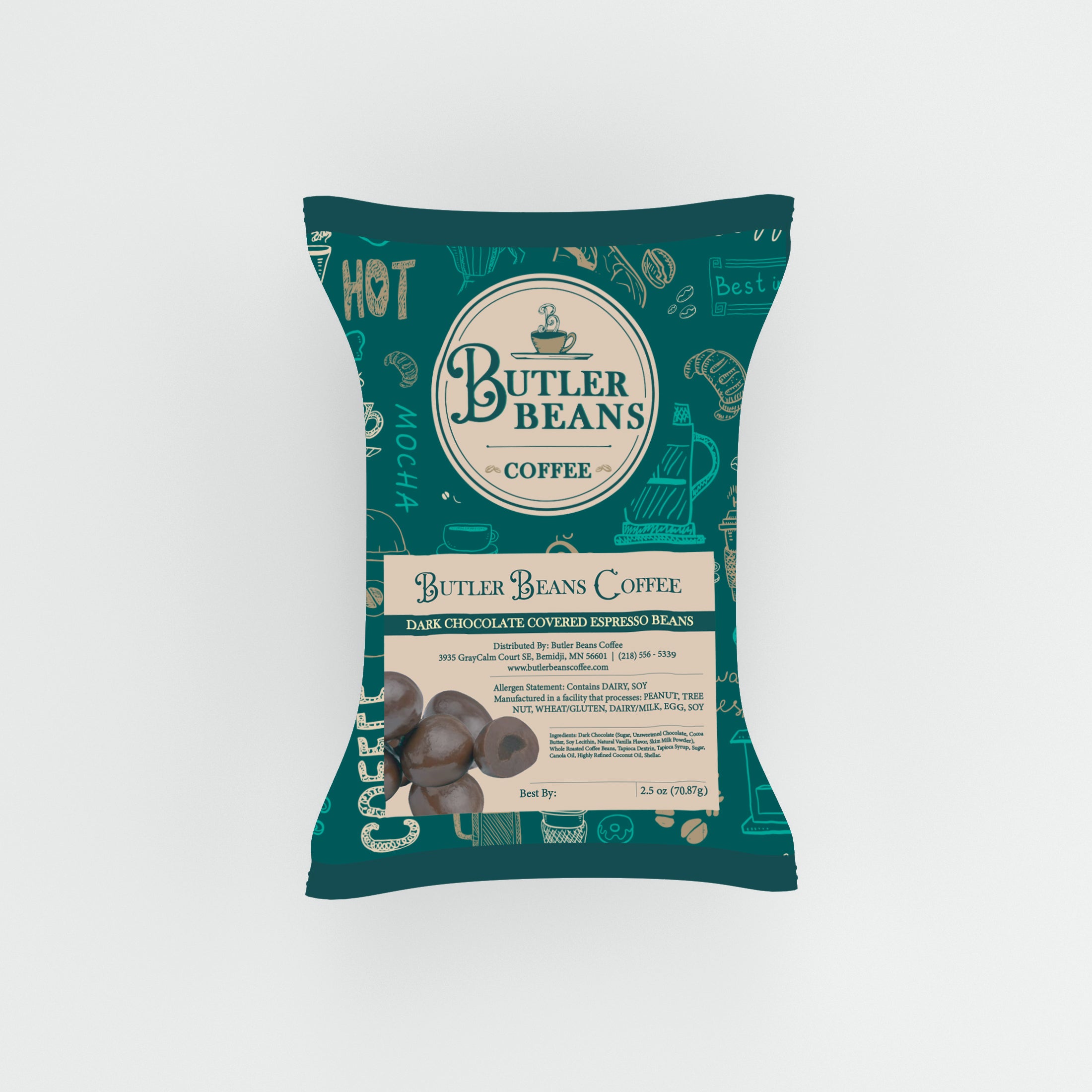 Dark Chocolate Covered Espresso Beans Candy Butler Beans Coffee