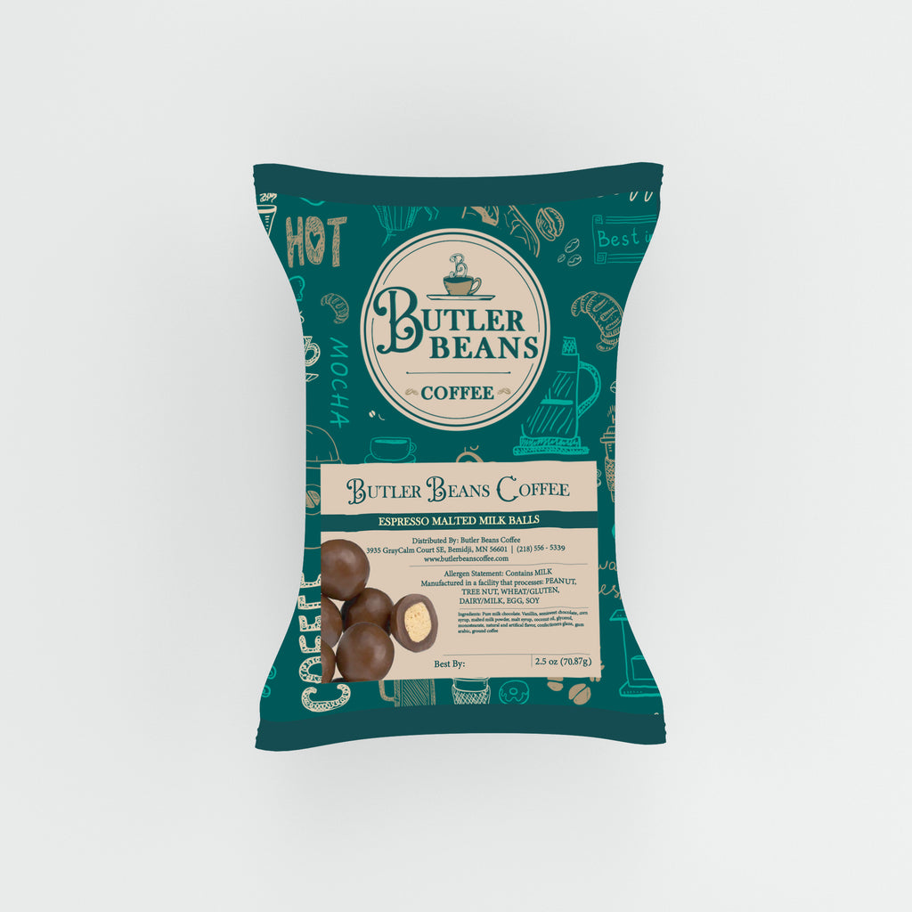 Espresso Malted Milk Balls Candy Butler Beans Coffee