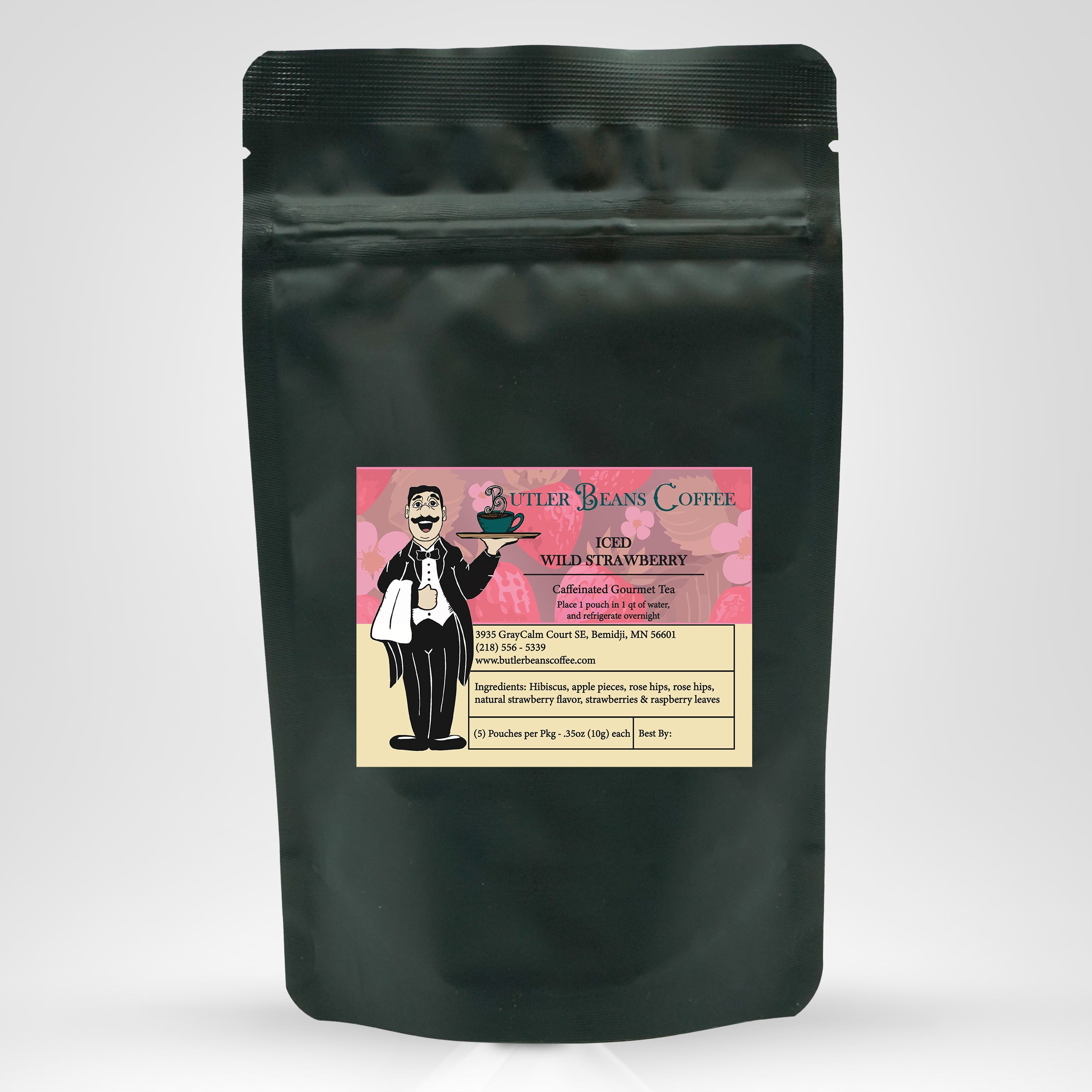 Iced Wild Strawberry Tea Tea & Infusions Butler Beans Coffee