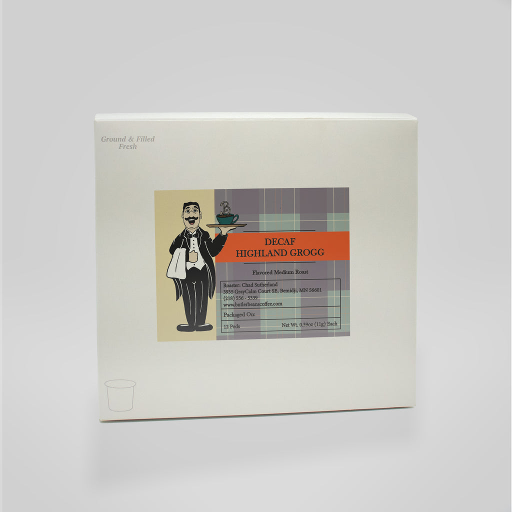 Highland Grogg Flavored Coffee – Butterscotch, Vanilla & Bourbon Aroma | Butler Beans Coffee Butler Beans Coffee