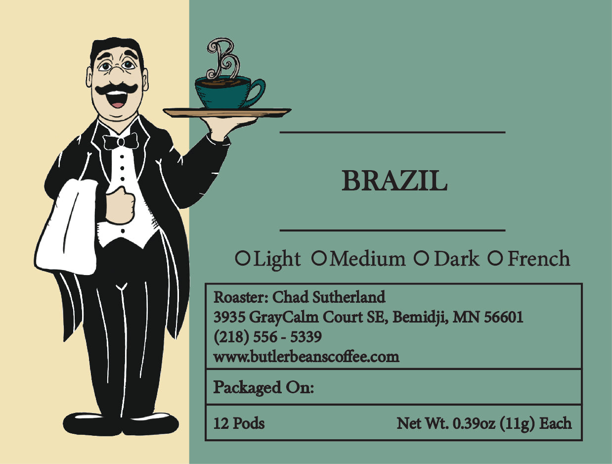 Brazil Coffee – Smooth, Nutty, Fresh Roasted | Butler Beans Coffee Butler Beans Coffee Light Ground 12 K-Cups®