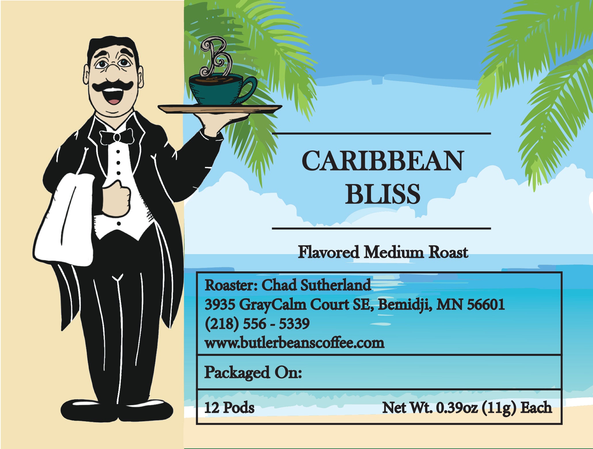 Caribbean Bliss Flavored Coffee – Caramel, Vanilla & Kahlúa | Butler Beans Coffee Butler Beans Coffee Regular Ground 12 K-Cups®