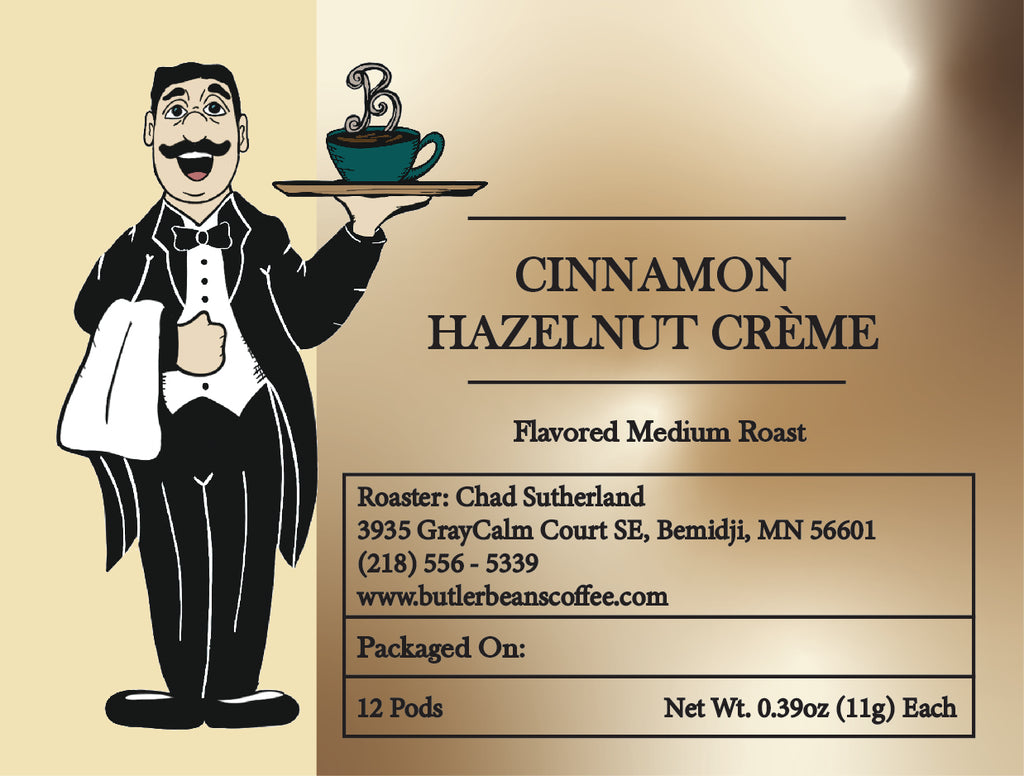 Cinnamon Hazelnut Crème Flavored Coffee – Warm, Nutty & Fresh Roasted | Butler Beans