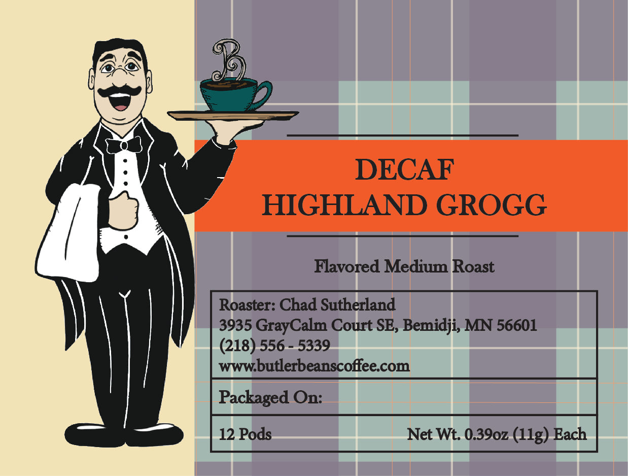 Highland Grogg Flavored Coffee – Butterscotch, Vanilla & Bourbon Aroma | Butler Beans
