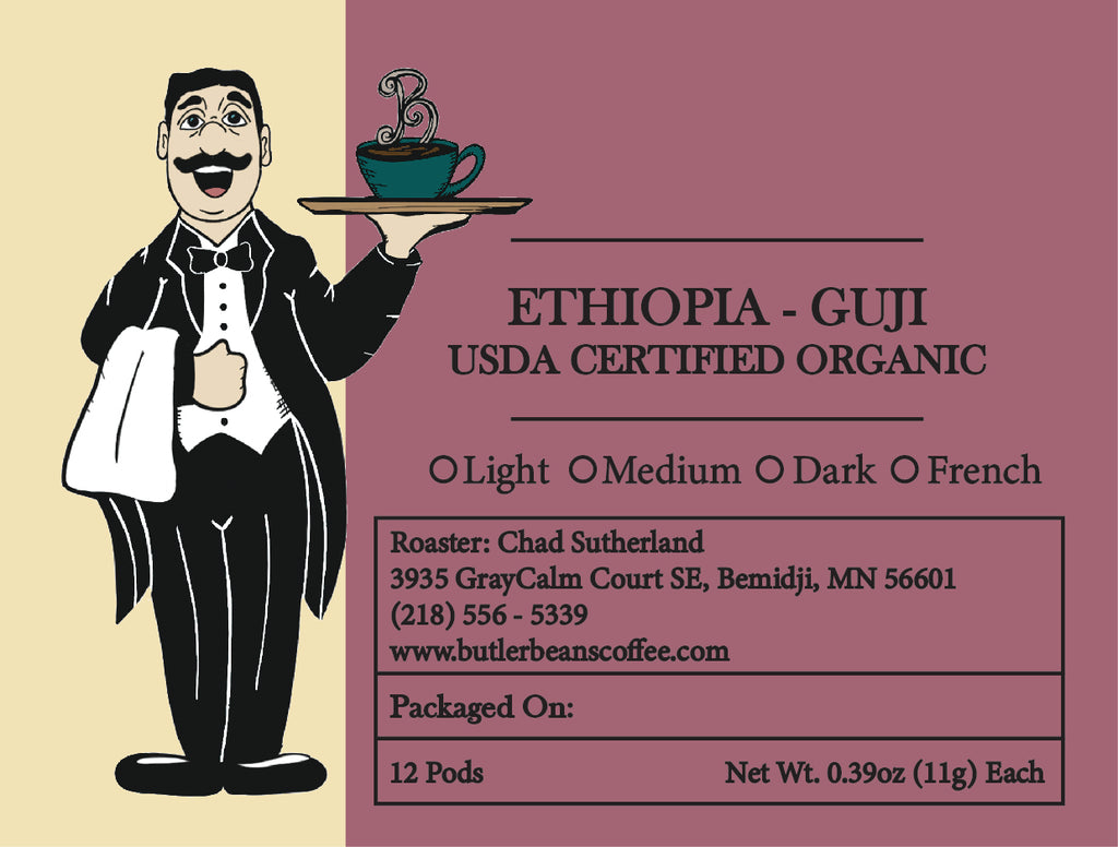 Ethiopia Guji Organic Coffee – Bright, Fruity, Fresh Roasted | Butler Beans Coffee Butler Beans Coffee Light Ground 12 K-Cups®