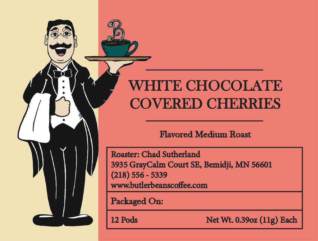 White Chocolate Covered Cherries Flavored Coffee – Decadent Cherry & Cream Blend | Butler Beans