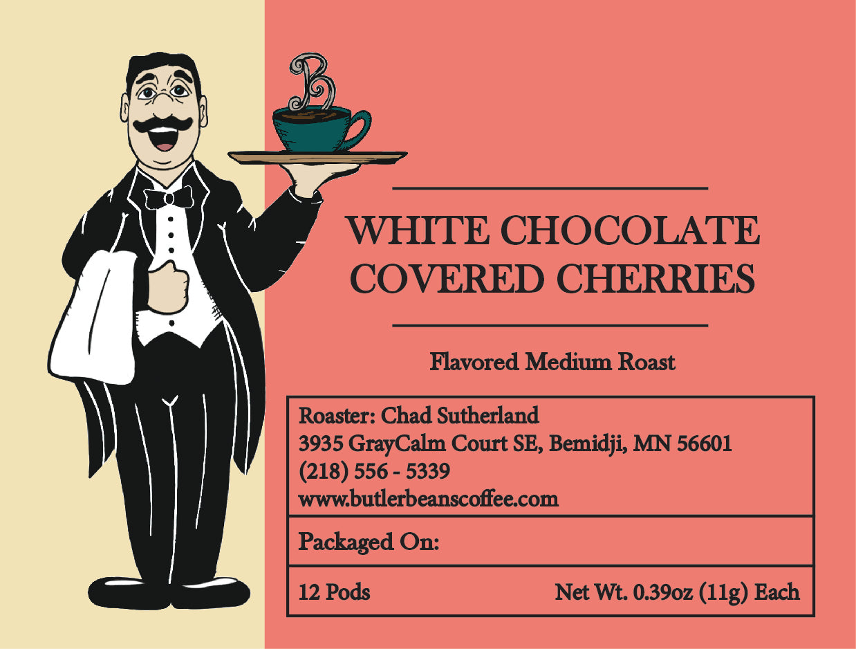 White Chocolate Covered Cherries Flavored Coffee – Decadent Cherry & Cream Blend | Butler Beans