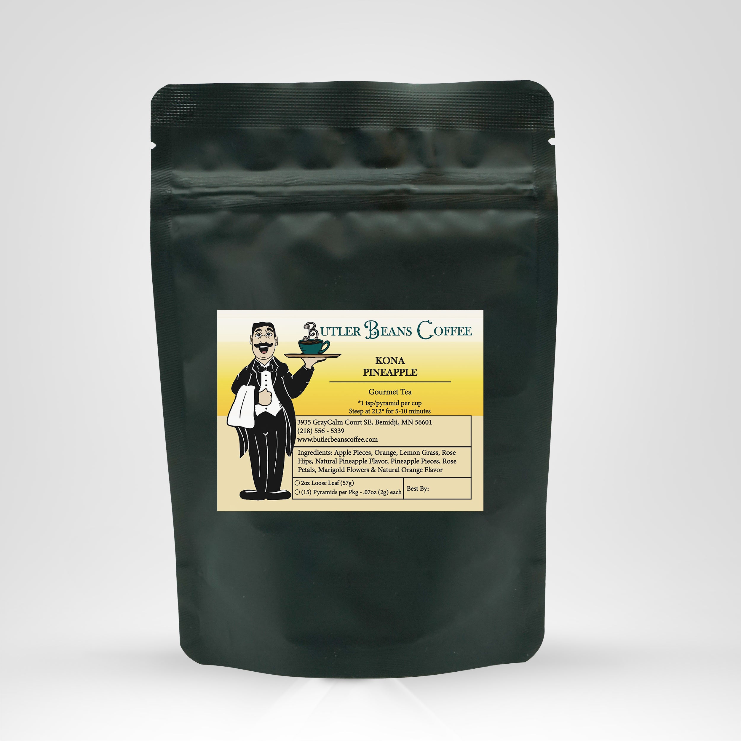 Kona Pineapple Tea Tea & Infusions Butler Beans Coffee